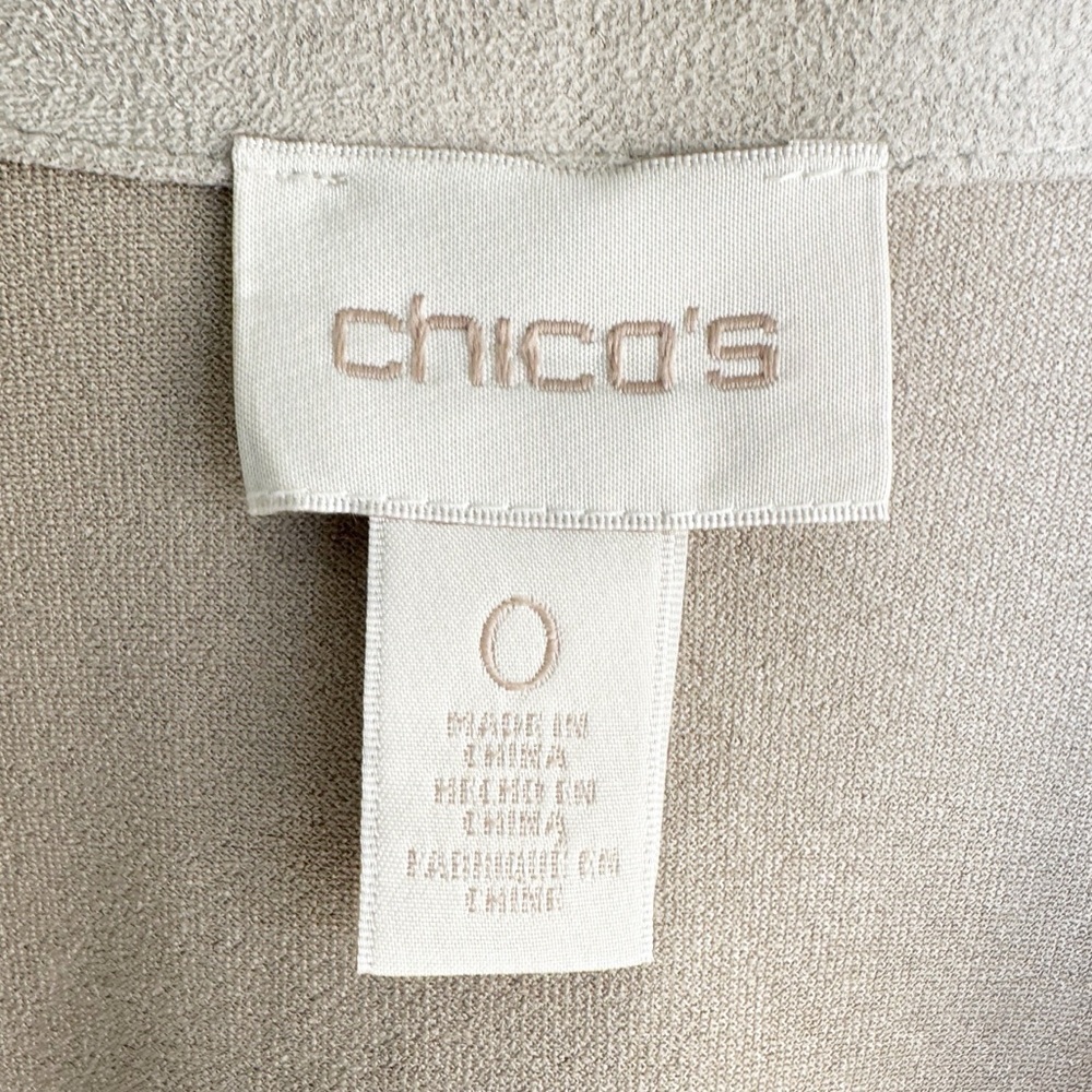 Chico's Faux Suede Laser Cut Cardigan Jacket
Size 0 (Small) Tan Western Cowgirl - Picture 5 of 7